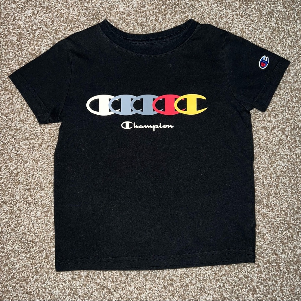 Champion Black Short Sleeve T-Shirt Size 5